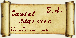Daniel Adašević vizit kartica